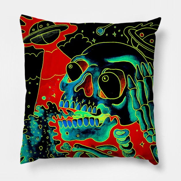 Ufo Invasion Pillow by miskel