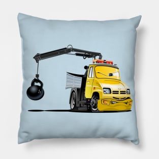 Cartoon Lkw Truck with Crane Pillow