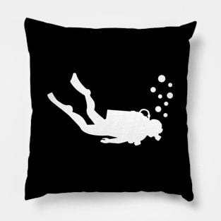 Diving Scuba Diver Pillow