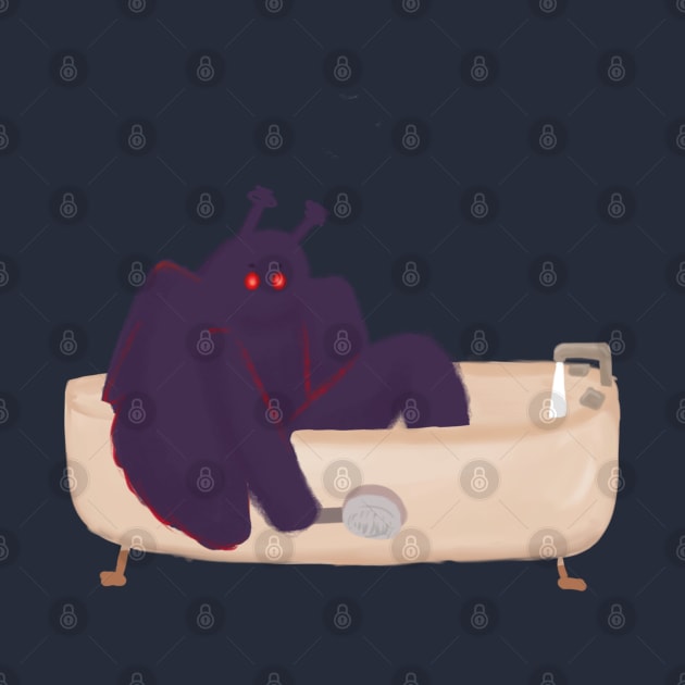 Bathtub Mothman by goblinbabe