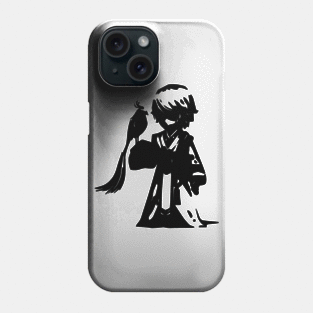 Pirate Captain (rock star) minimal silhouette white Phone Case