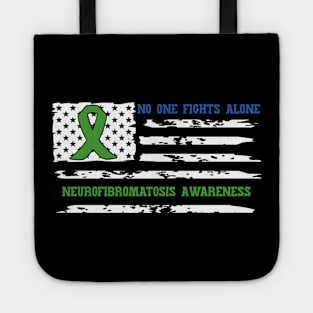 No One Fights Alone Neurofibromatosis Awareness Tote