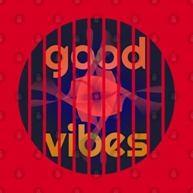 "Good Vibes" - Retro Disco Beach Party Design by Davey's Designs