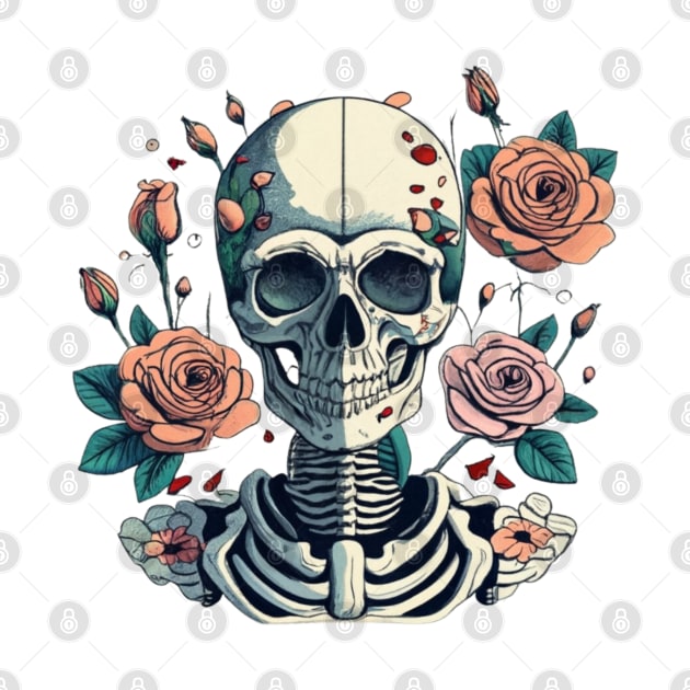 Skull and Roses by Nrollco