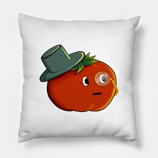 Fancy Tomato Grandpa with Monocle Pillow