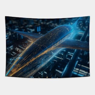 Digital Velocity: The Futuristic Supersonic Soar Tapestry