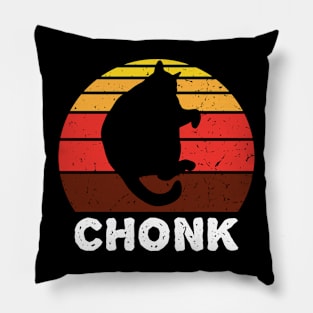 Retro Funny Chonk Cat Pillow