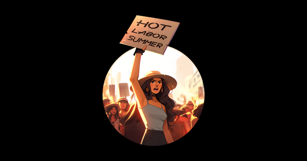 Hot Labor Summer Hot Labor Summer Sticker TeePublic