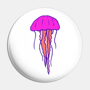 Pink and Orange Jellyfish Pin