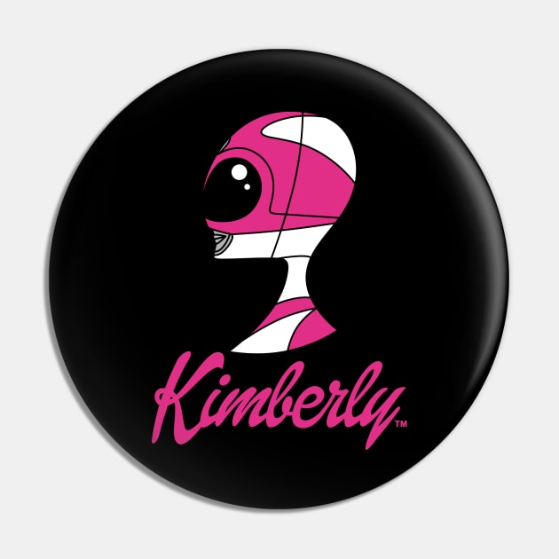 Kimberly Pink Ranger Female Superhero Logo Parody Pin by BoggsNicolas