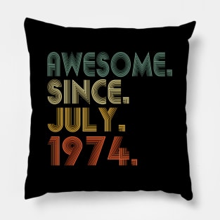 50 Awesome Since July 1974 50Th Pillow