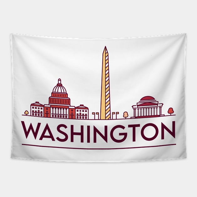 Washington cityscape Tapestry by SerenityByAlex