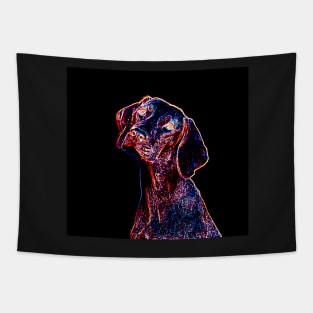 Dog Neon Styled Tapestry