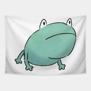 Cyan frog drawing Tapestry