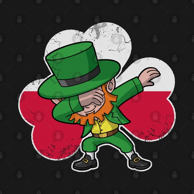 Irish Polish Dabbing Leprechaun Shamrock by E