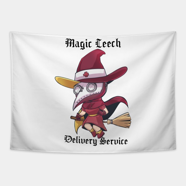 Plague Doctor's Expedited Errands: Delivery Service Chronicles Tapestry by Holymayo Tee