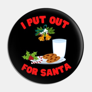 I Put Out For Santa, Christmas, Holiday, Merry Christmas, Chimney, Stars, Santa, Gift For Christmas, Gift For Her, Gift For Women, Gift For The Holiday, Cookies and Milk For Santa Pin