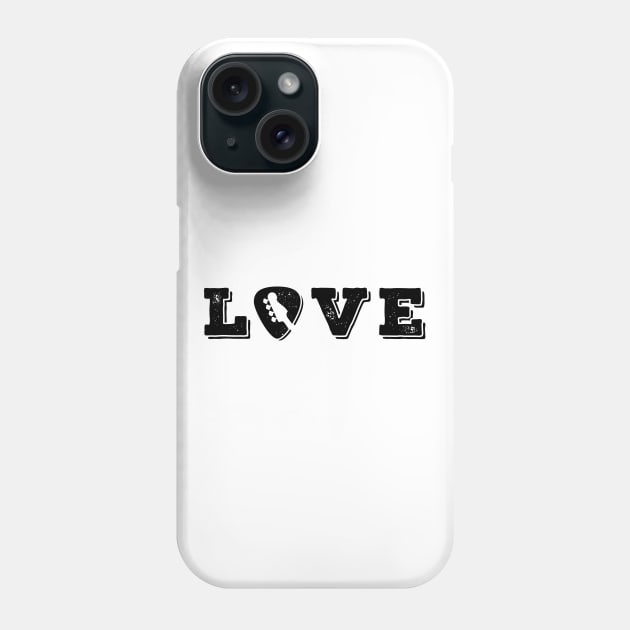 Love Bass Guitar Pick Light Theme Phone Case by nightsworthy