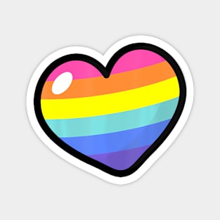 Heart 90's Style LGBT Gay Pride Magnet