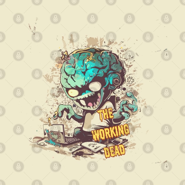 The working dead - funny zombie worker by TomFrontierArt