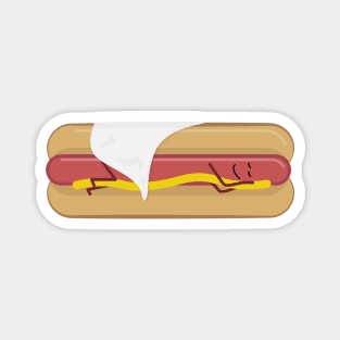 Hot Dog Tired Magnet