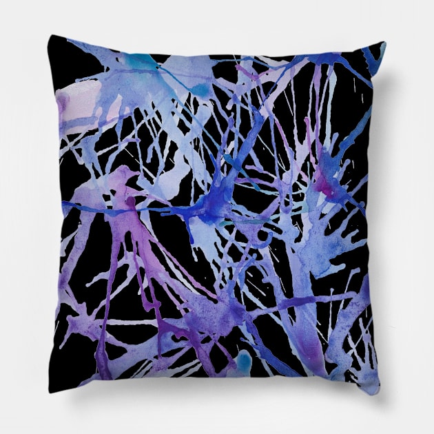 Indigo Splash Doodle Pillow by Red Wolf