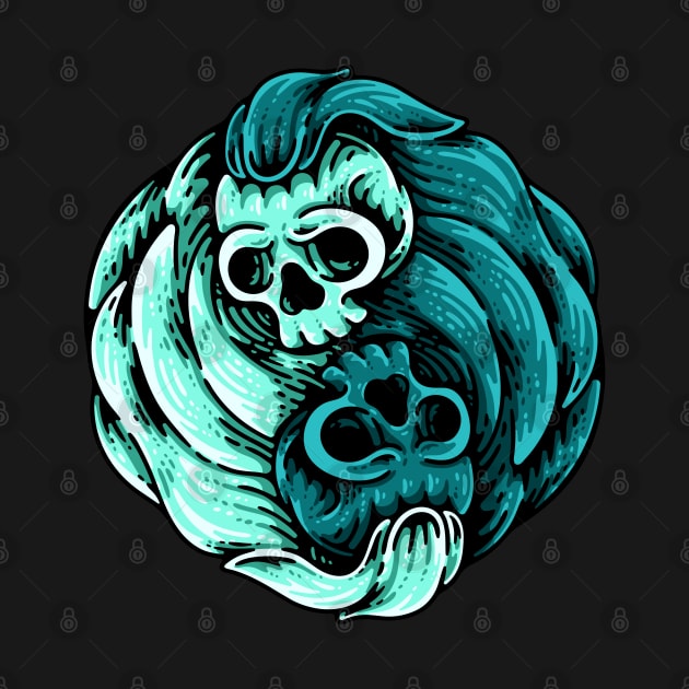 Yin Yang Skull by machmigo