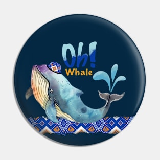 Oh Whale, Whale Ikat Pin