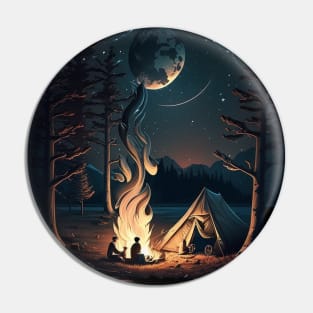 Camping Adventure in the Forest, Campfire Pin