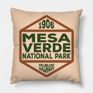 Mesa Verde National Park badge Pillow