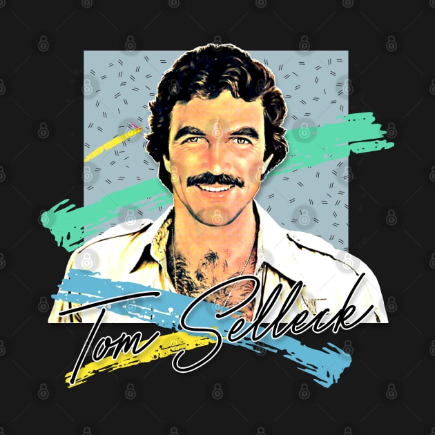 Tom Selleck 80s Aesthetic Design by DankFutura