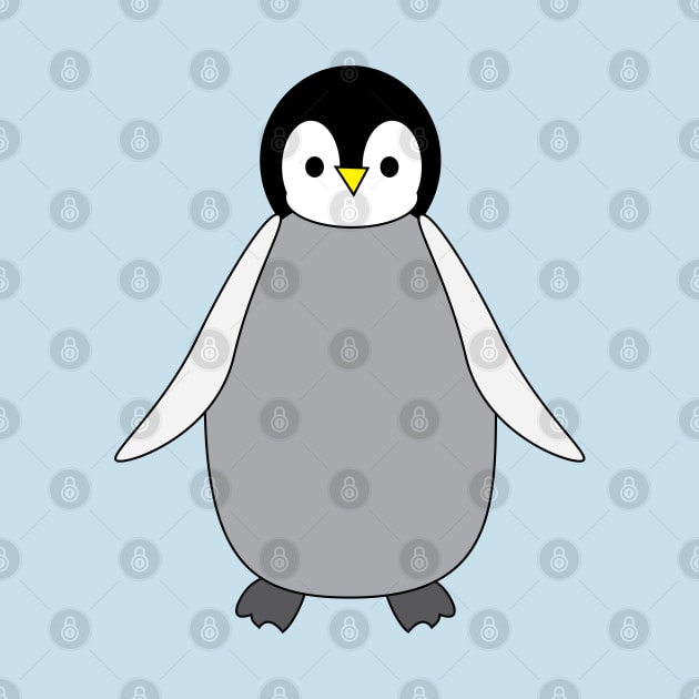 Baby penguin cute doodle drawing by 4wardlabel