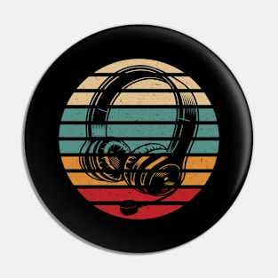 Retro Vintage Headphones Gamer Pin