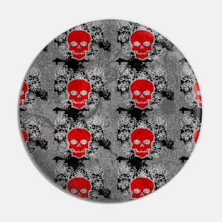 red skull pattern Pin