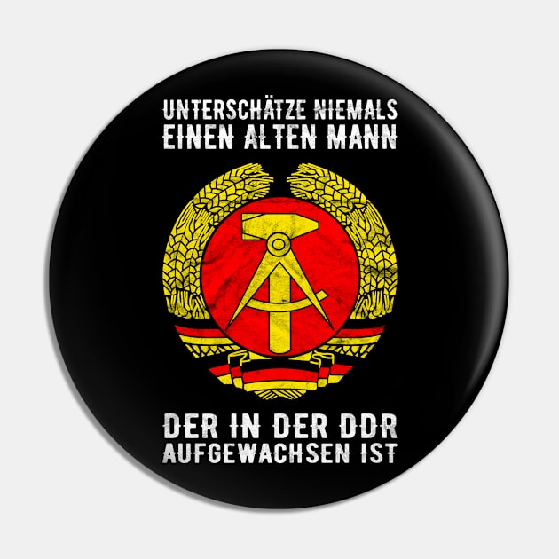 DDR alter Mann Ostdeutschland Osten Ossi Ostalgie Pin by auviba-design