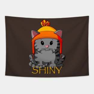 Shiny Tabby Cat Tapestry