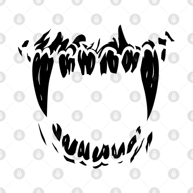 Monster Fangs - Vampire Fangs - Zombie Fangs - horror, goth, creepy by Wanderer Bat