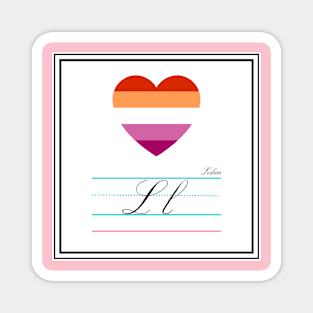 Lesbian Queer Alphabet Cards Magnet