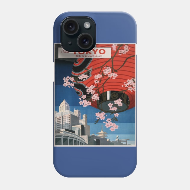 Vintage Japan Travel Poster Phone Case by xposedbydesign