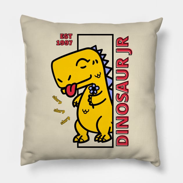 Dinosaur Cute Pillow by Faeyza Creative Design