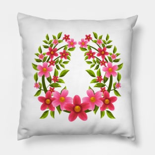 Floral teeshirt Pillow