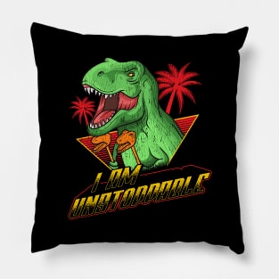 I Am Unstoppable TRex Funny Short Dinosaur Joke Pillow