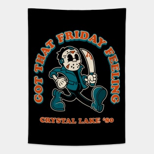 Got that Friday Feeling - Vintage Distressed Cartton - Friday 13th Tapestry