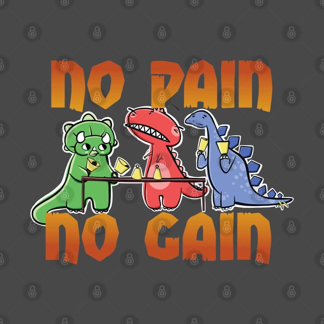 No Pain No Gain Dinosaur Handbell Practice by SubtleSplit