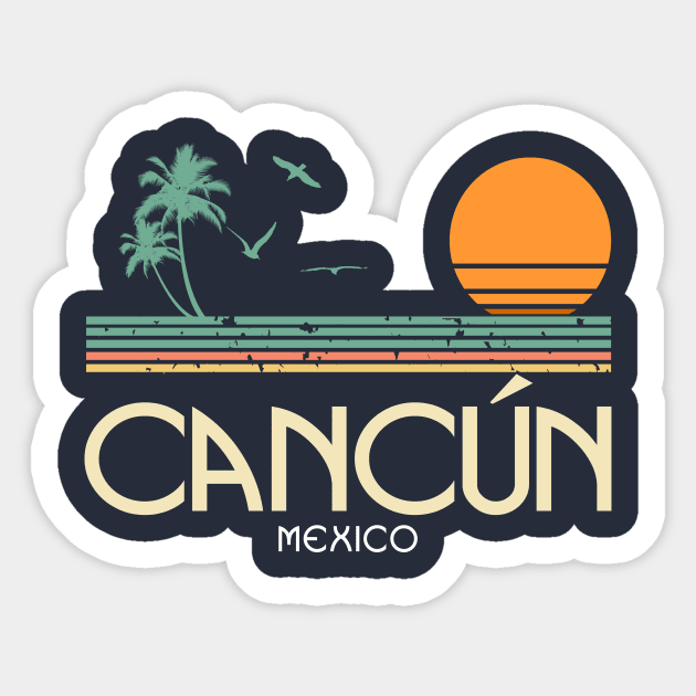 Cancun Mexico Beach Sticker - U.S. Custom Stickers