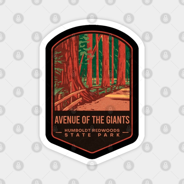 Avenue of the Giants Redwoods State Park Magnet by JordanHolmes