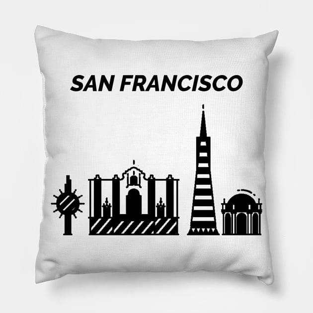 San Francisco City, California, USA Pillow by maro_00