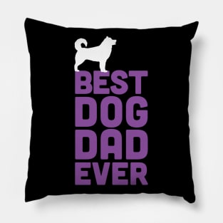 Best Malamute Dog Dad Ever - Purple Dog Lover Gift Pillow