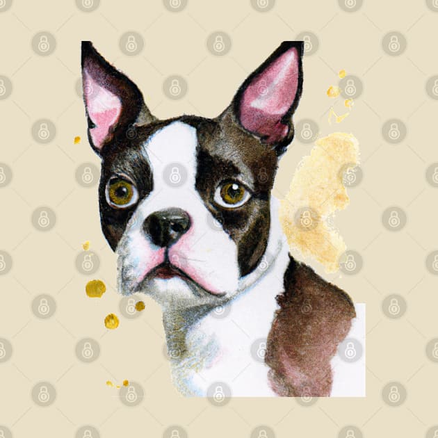 Boston Terrier Pop Art - Dog Lover Gifts by Edd Paint Something