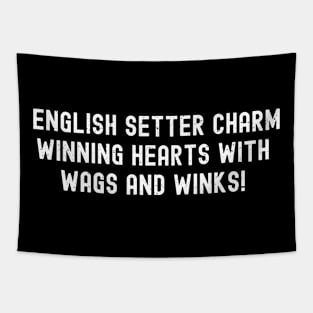 English Setter Charm Winning Hearts Tapestry